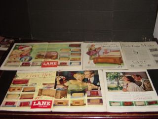 Lane Cedar Chests 15 Ads Pages Vintage Print Ads 1931 - 1958
