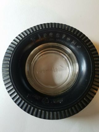 Vintage - Firestone Deluxe Champion Gum Dipped Tire Ashtray Made In The Usa