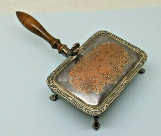 Antique Vintage Silver Plated Cheese / Butter Warmer Pan