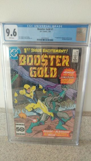 1986 Dc Booster Gold 1 1st Appearance Booster Gold & Skeets Cgc 9.  6 White