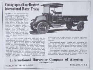 1918 Ad.  (xd13) International Harvester Co.  Truck 