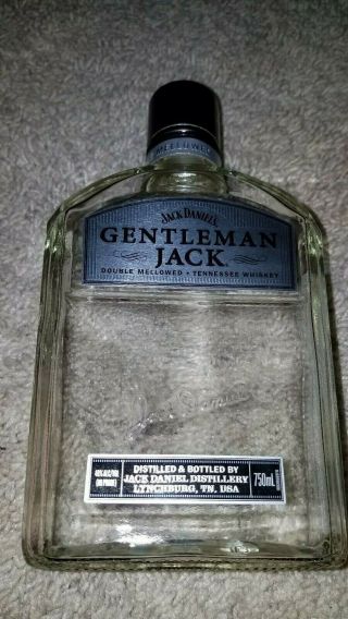 Jack Daniels Gentleman Tennessee Whiskey 750ml Empty Bottle Jd
