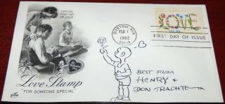 Henry Sketch Drawing By Don Trachte On Envelope Comic Strip