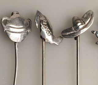 Set 11 Vintage Maricela Taxco Sterling Silver D’Oeuvres Fork Picks Mexico 2