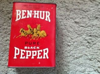Vintage BEN HUR PEPPER tin 2