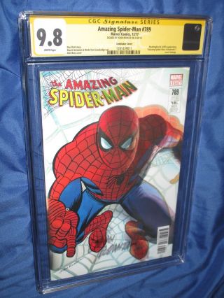 Spiderman 789 Cgc 9.  8 Ss Signed By John Romita Sr Lenticular Variant