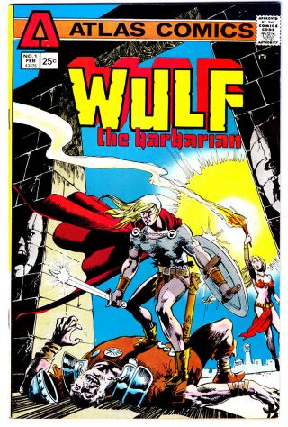 Wulf The Barbarian 1 In Nm - A 1975 Atlas Comic