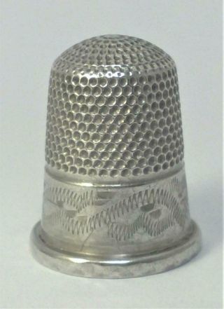 Antique Hallmarked Sterling Silver Thimble (size 9) – Chester 1901