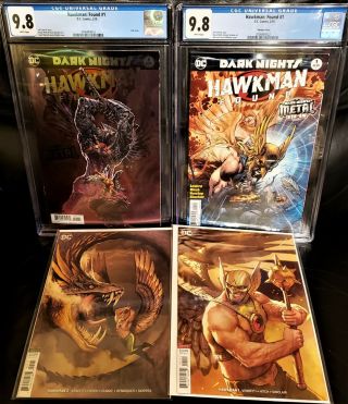 Dark Nights: Hawkman Found 1a & 1b Cgc 9.  8 1st Prints Set Of 2,  2 Comics