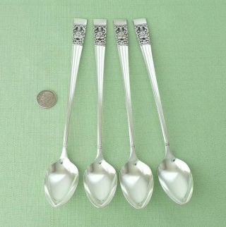 Oneida Community Silverplate - Coronation - Group Of 4 Iced Tea Spoons