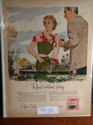 Vintage Pepsi Cola Illustration Print Ad