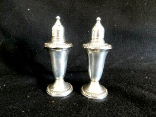 Empire Sterling Silver Weighted Salt & Pepper Shakers 231 Vintage