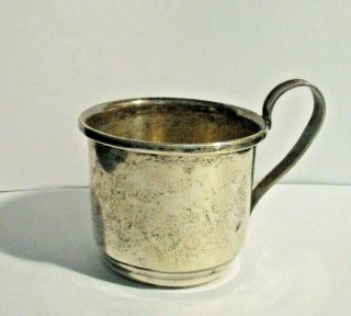 1926 Antique Sterling Silver Baby Cup Hallmarked Mf 47.  6 Grams