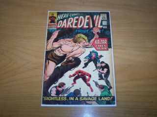 Daredevil 12 Marvel Comics Vol.  1 No.  12 Jan 1966 Fn/vf 7.  0 Ka - Zar