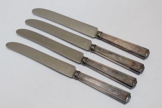 4 Vintage Holmes & Edwards 1923 Century Silverplate Flatware Dinner Knives