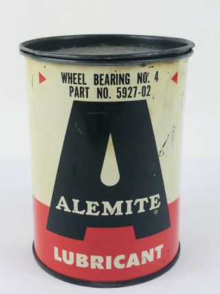 Alemite Wheel Bearing 4 Lubricant 1 Pound Can Gas & Oil Advertising 79