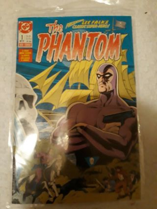 The Phantom 1 Vf Dc Comic Book Signed Peter David Lee Falk - Hero J372