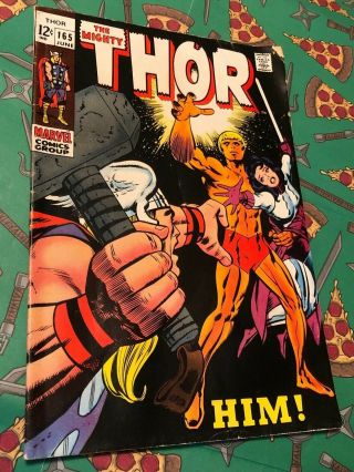 Marvel Comics 1969 Mighty Thor 165 Comic Book 1st Full Appearance Of Warlock