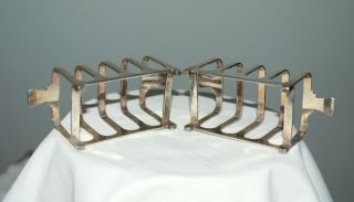 PAIR Fine quality Art Deco Mappin & Webb Princes Plate toast racks 3