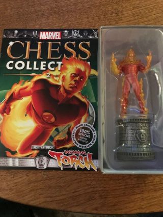 Eaglemoss Marvel Chess Special 2 Limited Edition Fantastic 4 Rare Human Torch