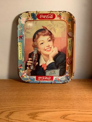 Vintage Coca Cola Serving Tray Metal Coke Have A Coke Thirst Knows No Season