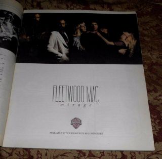 1982 Near Print Ad Poster Fleetwood Mac Mirage Album
