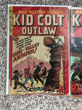 Kid Colt Outlaw 8 And 28 (western Comic Book,  Marvel/atlas) Golden Age