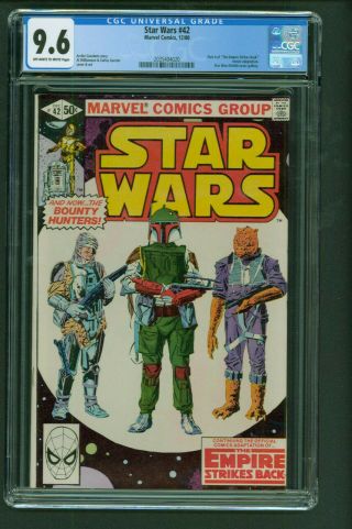 Star Wars 42 Cgc 9.  6 Marvel Comics 1980 Classic Boba Fett Cover