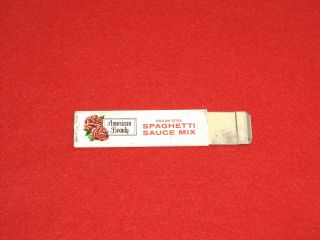 American Beauty Spaghetti Sauce Food Logo Advertising Box Cutter - White - Logo
