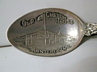 Old Custom House Monterey California Sterling Silver Souvenir Spoon
