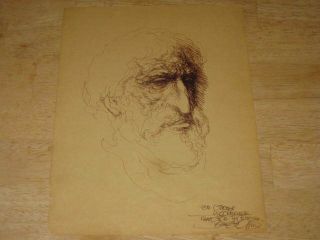 Burne Hogarth Signed Sketch Nostradamus George Woodbridge Mad Tarzan