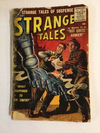 Strange Tales 49 Vintage Marvel Atlas Comic Pre - Hero Horror Yikes