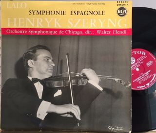 Lalo Symphony Espagnole Henryk Szeryng Rca Living Stereo 640.  676 A 1965 France