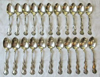 Simeon L.  & George H.  Rogers Co.  A1 Colonial 1908 Set Of (22) 5.  5 " Teaspoons