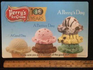 Perrys Ice Cream Place Mat 100 Yr Anniversary