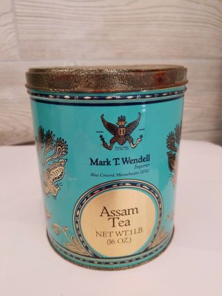 Vintage Mark T.  Wendell Assam Tea Tin