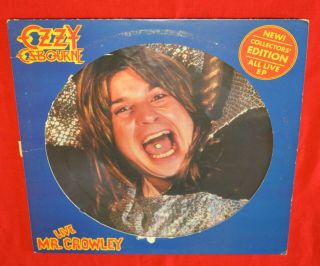 Ozzy Osbourne Mr Crowley Live Ep Lp Picture Disc Disk Ex Vinyl