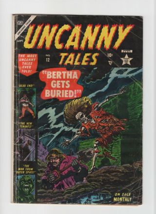 Uncanny Tales 12 Vintage Marvel Atlas Comic Pre - Hero Horror Golden Age 10c
