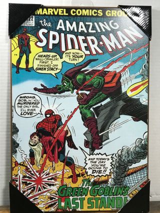 Marvel Spider - Man 122 Comic Book Cover Wooden Wall Art Silver Buffalo