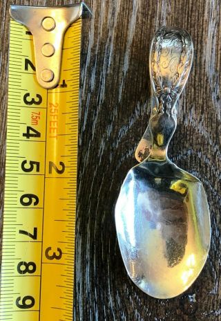 Antique Sterling Silver Curved Handle Baby Spoon - 15 Grams