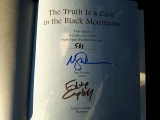 Truth is a Cave in the Black Mountains Signed Ltd Edition Hardcover Neil Gaiman 3