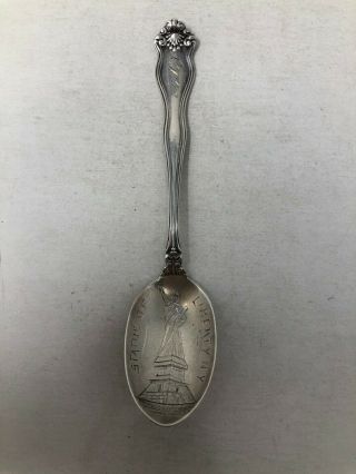 International Sterling Silver Souvenir Spoon Statue Of Liberty York