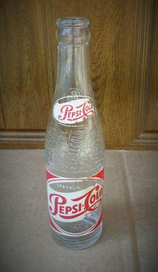 Vintage Sparkling Pepsi Cola 8 Oz Empty Soda Pop Bottle
