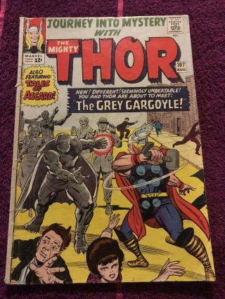 Journey Into Mystery Thor 107 Marvel Comics 1964 1st App Grey Gargoyle