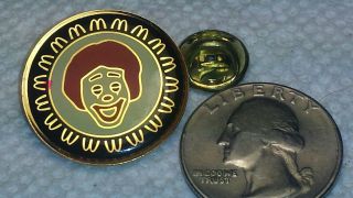 Vintage Ronald Mcdonald Face Pin Back Lapel Pin Tie Tack Hat Pin
