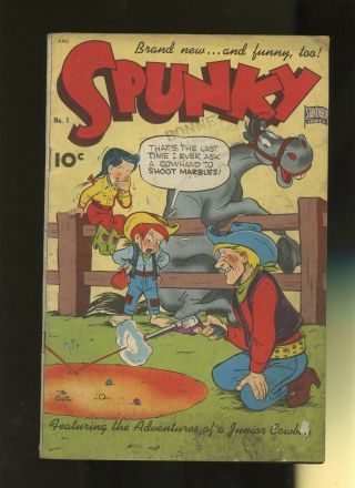 Spunky 1 Vg 3.  5 1 Book Farrel 1957 Comic Golden Age Classic Funny Animals
