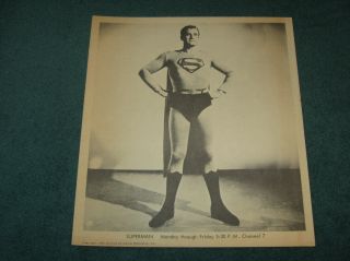 1966 Vintage George Reeves Superman Boston Wnac Tv Show Premium Publicity Photo