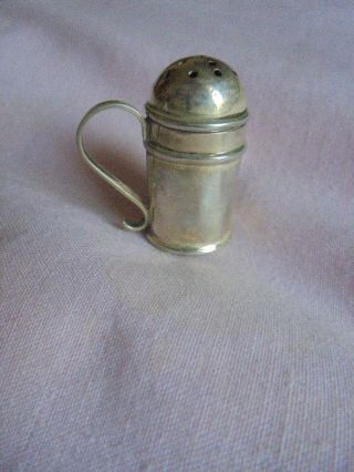 An Antique Sterling Silver Small Pepper Pot Birmingham 1909 Charles.  A.  Faraday