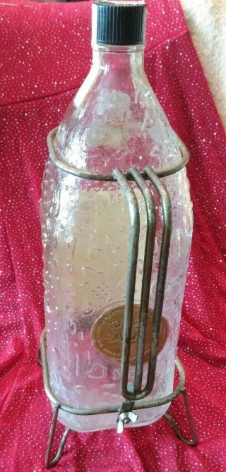 Vintage Seagram ' s Ancient Bottle Golden Distilled Dry Gin Half Gallon Empty. 5