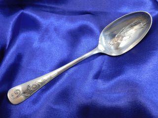 Wallace Chicago " I Will " Embossed Bowl Sterling Silver Souvenir Teaspoon - Vg S